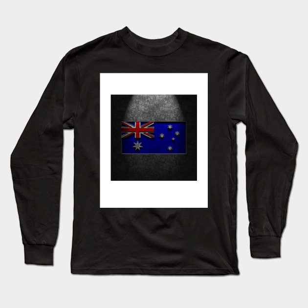 Australian Flag Stone Texture Long Sleeve T-Shirt by learningcurveca
